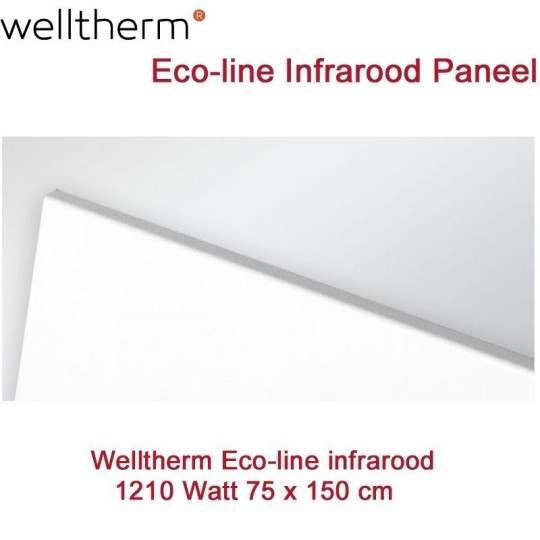 Welltherm Ecoline Metaal infrarood paneel, 1210 Watt, 75 x 150cm|Luchtreinigeronline