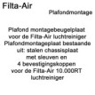 Plafond montagebeugelplaat voor de Filta-air 10.000RT luchtreiniger|Luchtreinigeronline