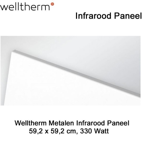 Welltherm Ecoline Metaal infrarood paneel 330 Watt 59,2 x 59,2 cm|Luchtreinigeronline