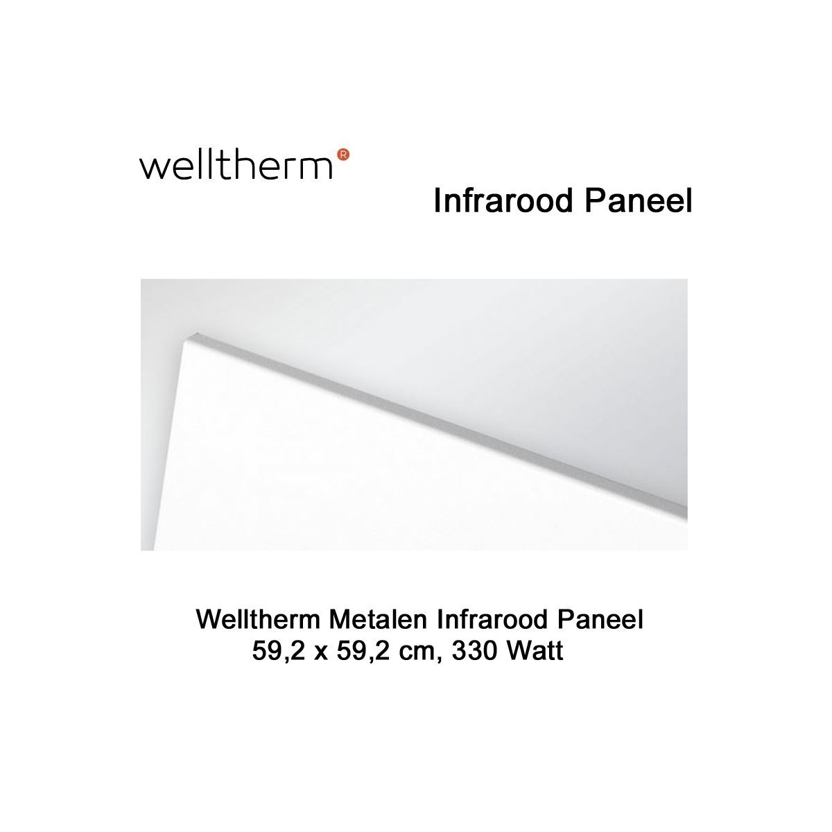 Welltherm Ecoline Metaal infrarood paneel 330 Watt 59,2 x 59,2 cm|Luchtreinigeronline