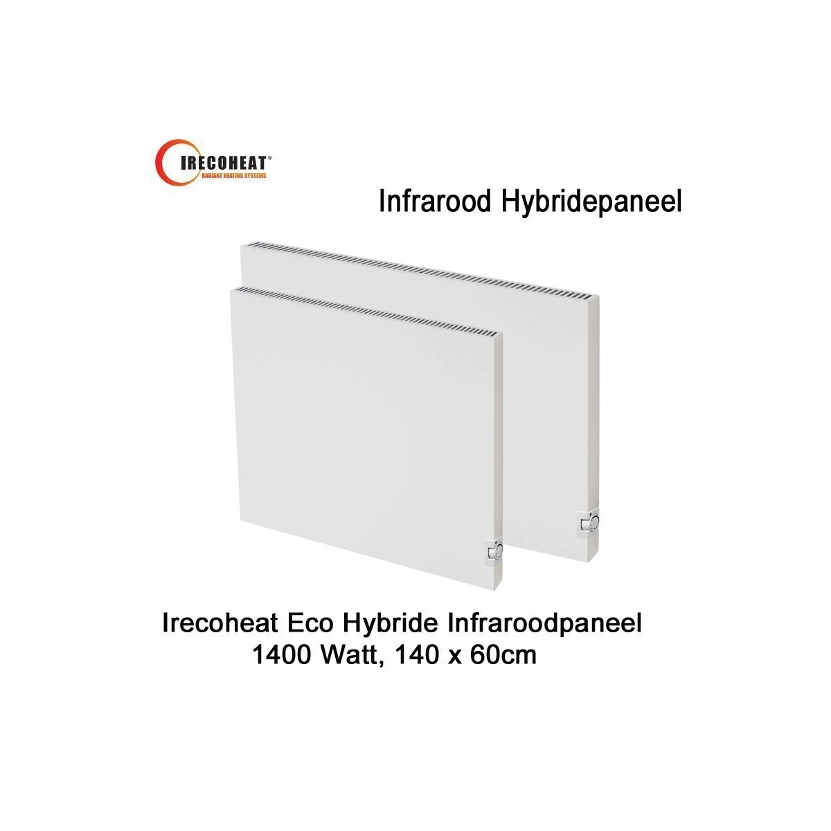 Irecoheat Eco Hybride infraroodpaneel 1400 Watt, 140 x 60 cm|Luchtreinigeronline