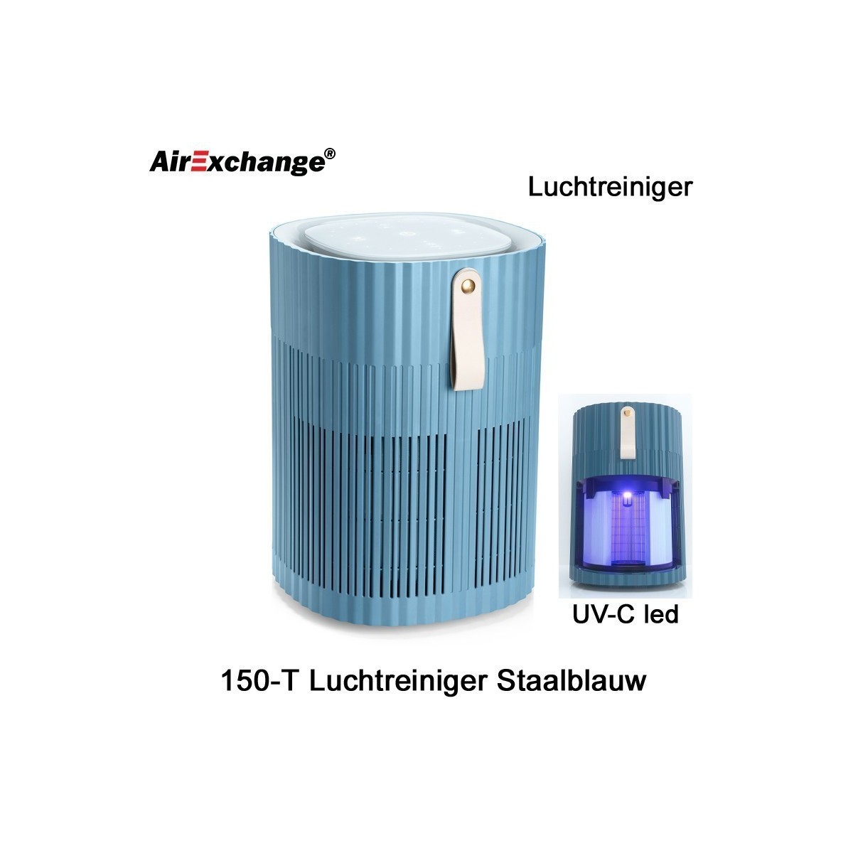 AirExchange 150-T Luchtreiniger Staalblauw|Luchtreinigeronline