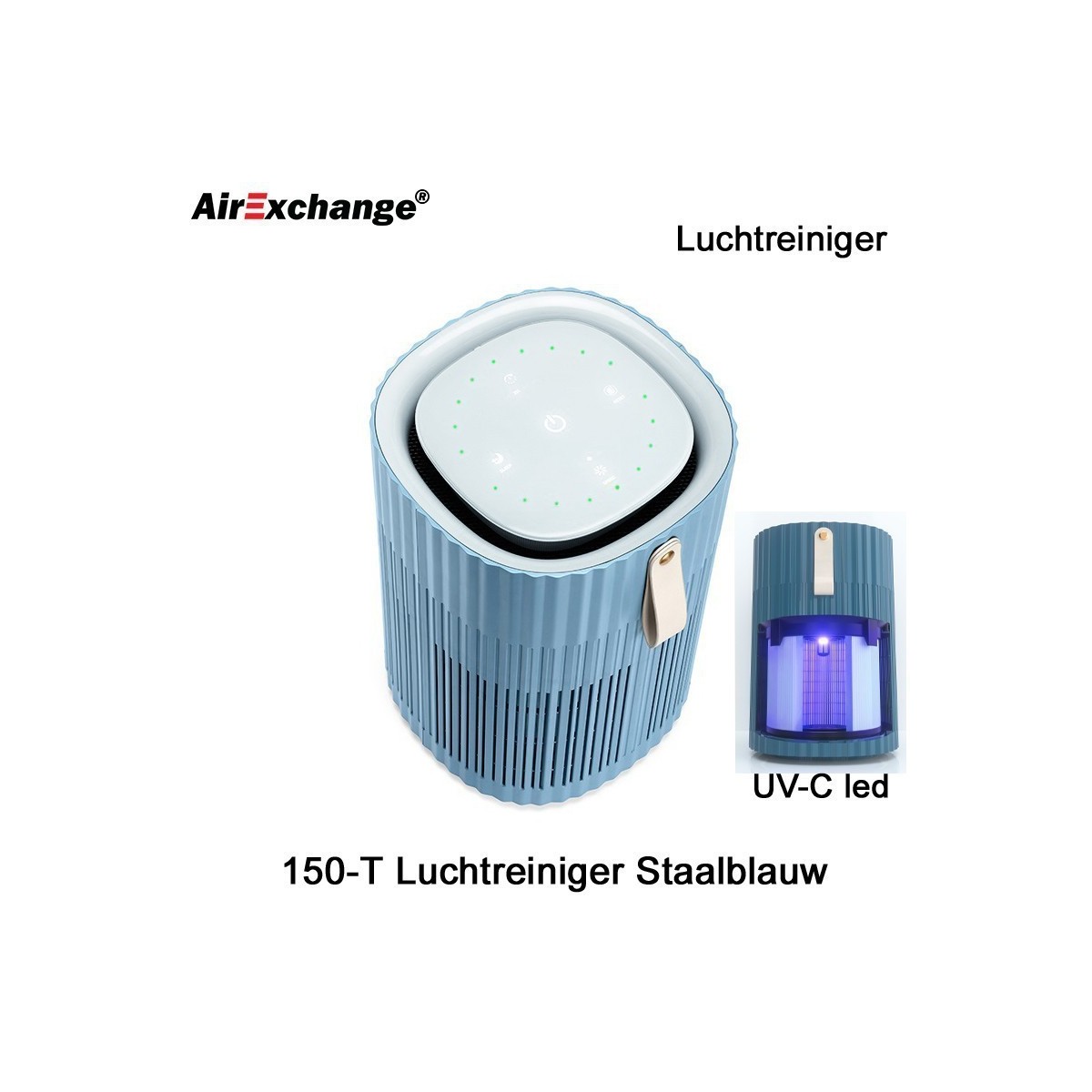 AirExchange 150-T Luchtreiniger Staalblauw|Luchtreinigeronline