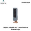 Teqoya TeqAir 200 Luchtionisator Blauw Grijs|Luchtreinigeronline