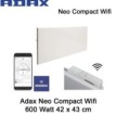 Adax Neo Compact Wifi Convector Verwarming 600 Watt, 42 x 43 cm Ecodesign|Luchtreinigeronline
