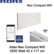 Adax Neo Compact Wifi Convector Verwarming 2500 Watt, 117 x 42 cm Ecodesign|Luchtreinigeronline