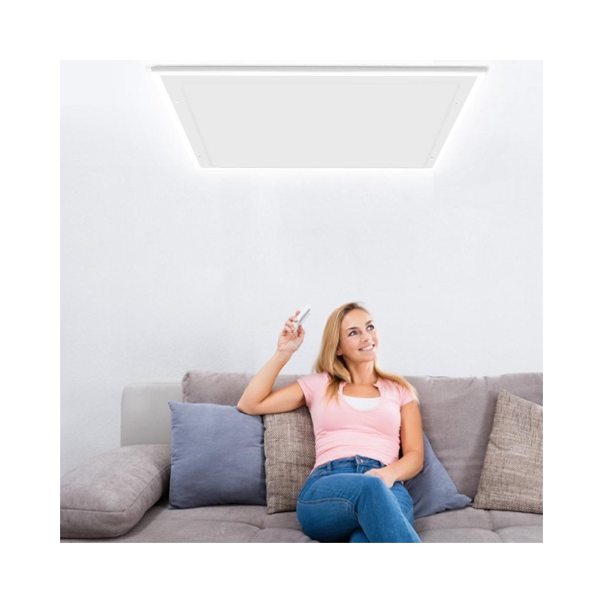 QH-HL Wifi Infraroodpaneel 680 Watt met ledverlichting en thermostaat, 70 x 110 cm|Luchtreinigeronline