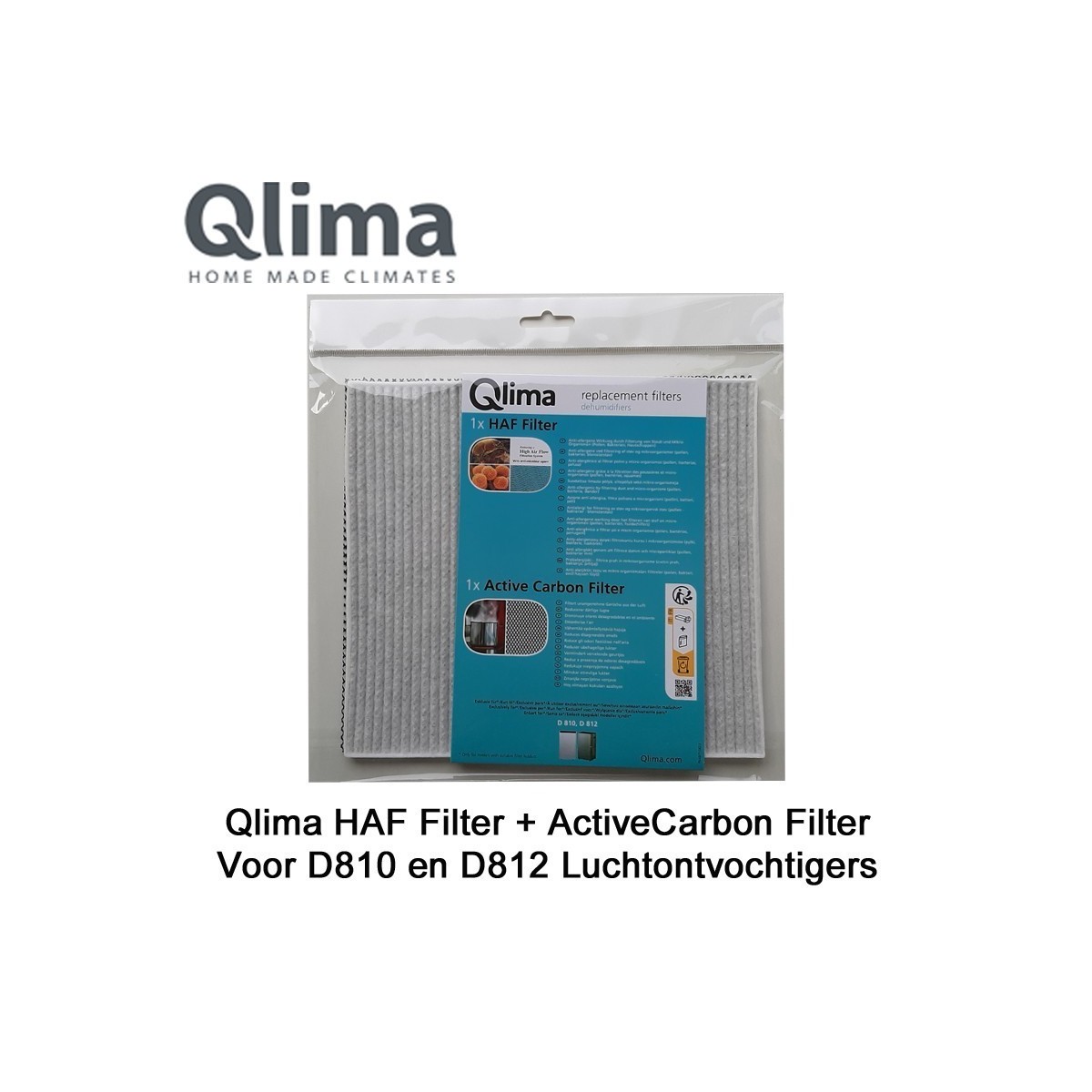 Qlima 3M HAF Filter + Active Carbon Filter voor Qlima D810 en D812 luchtontvochtigers|Luchtreinigeronline