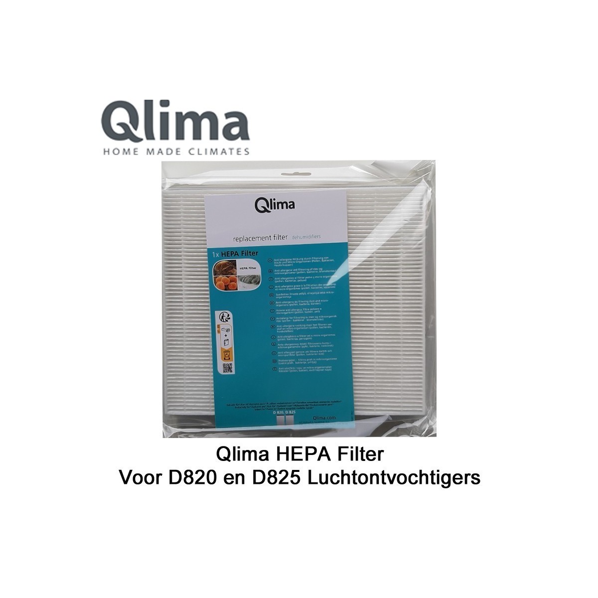 Qlima HEPA Filter voor Qlima D820 en D825 luchtontvochtigers|Luchtreinigeronline