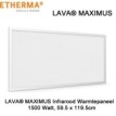 Etherma Lava Maximus infrarood paneel 1500 Watt 59,5 x 119,5 cm|Luchtreinigeronline