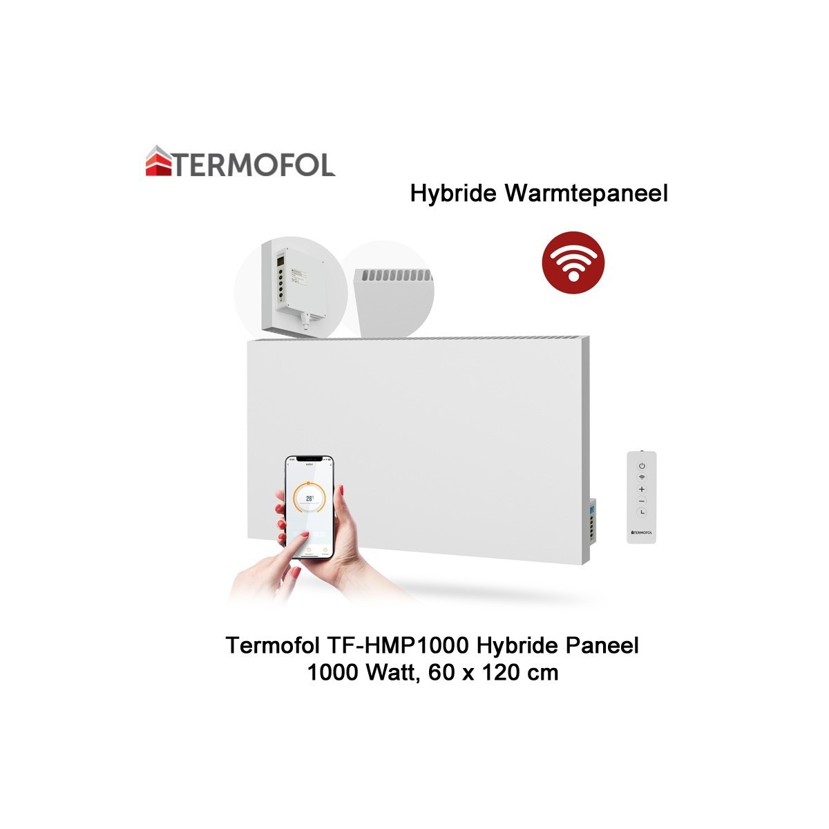 Termofol TF-HMP1000 Hybride infrarood Paneel met wifi 1000 Watt, 60 x 120 cm|Luchtreinigeronline
