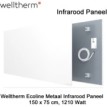 Welltherm Ecoline Metaal infrarood paneel, 1210 Watt, 75 x 150cm|Luchtreinigeronline