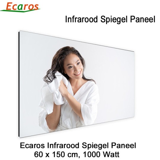 Ecaros Spiegel Infrarood Warmtepaneel 1000 Watt 150 x 60 cm|Luchtreinigeronline