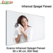 Ecaros Spiegel Infrarood Warmtepaneel 600 Watt 60 x 90 cm|Luchtreinigeronline