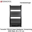 Termofol TRB-02 zwart handdoekdroger 2000 Watt|Luchtreinigeronline