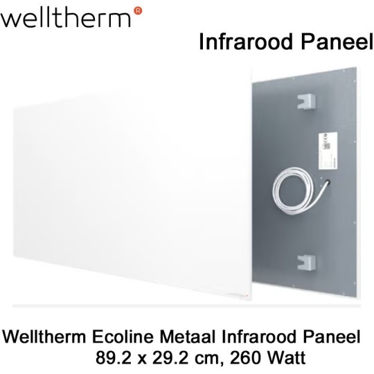 Welltherm Ecoline infrarood paneel 260 Watt 29,2 x 89,2 cm|Luchtreinigeronline