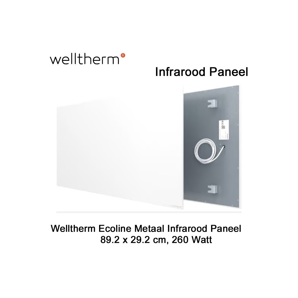 Welltherm Ecoline infrarood paneel 260 Watt 29,2 x 89,2 cm|Luchtreinigeronline