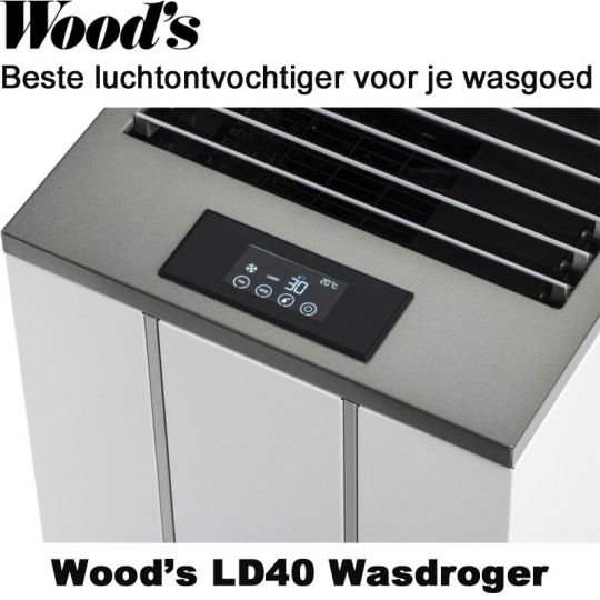 Woods LD40 Wasdroger & Luchtontvochtiger tot 100 m²|Luchtreinigeronline