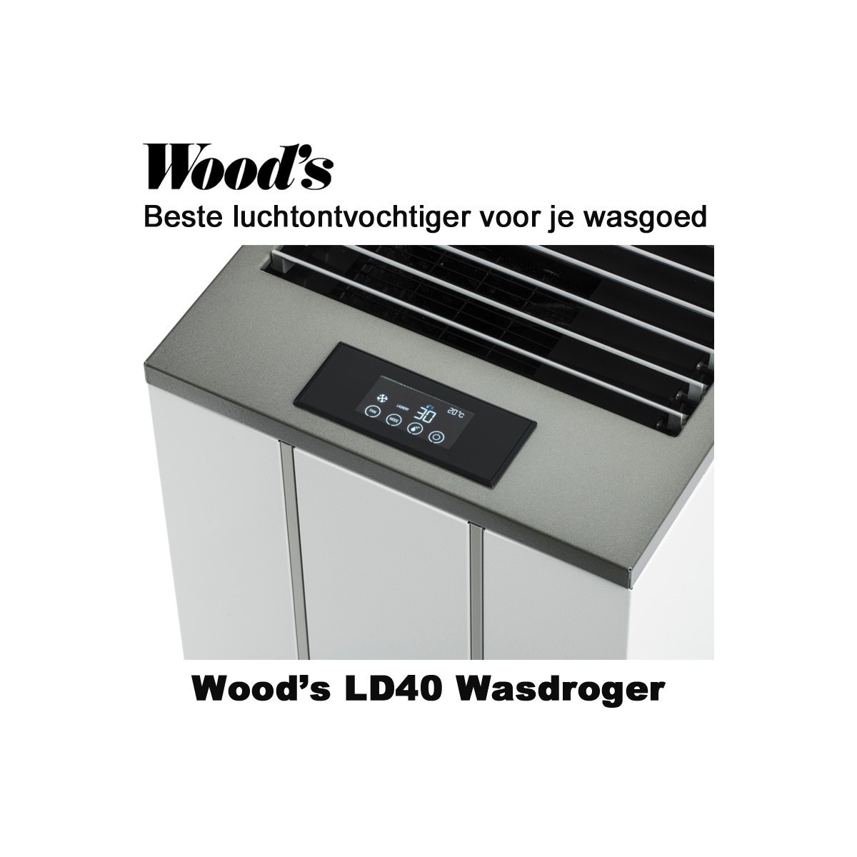 Woods LD40 Wasdroger & Luchtontvochtiger tot 100 m²|Luchtreinigeronline