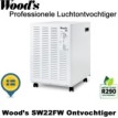 Woods SW22FW professionele luchtontvochtiger, tot 100m²|Luchtreinigeronline