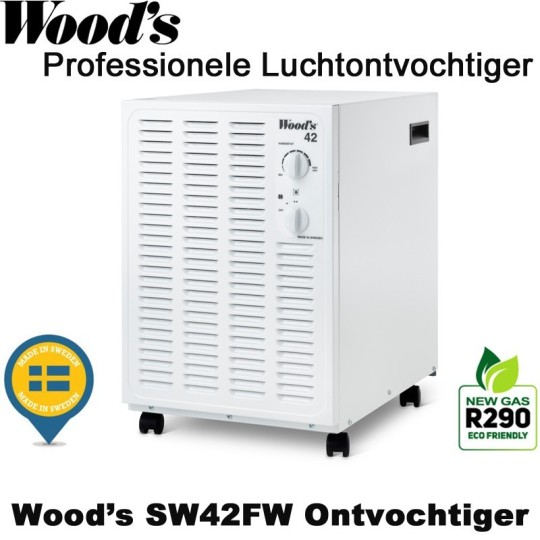 Woods SW42 professionele luchtontvochtiger, 200m²|Luchtreinigeronline