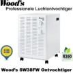 Woods SW38FW professionele luchtontvochtiger, kleur wit, 140 m²|Luchtreinigeronline