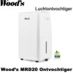 Woods MRD20 Luchtontvochtiger, tot 76 m²|Luchtreinigeronline