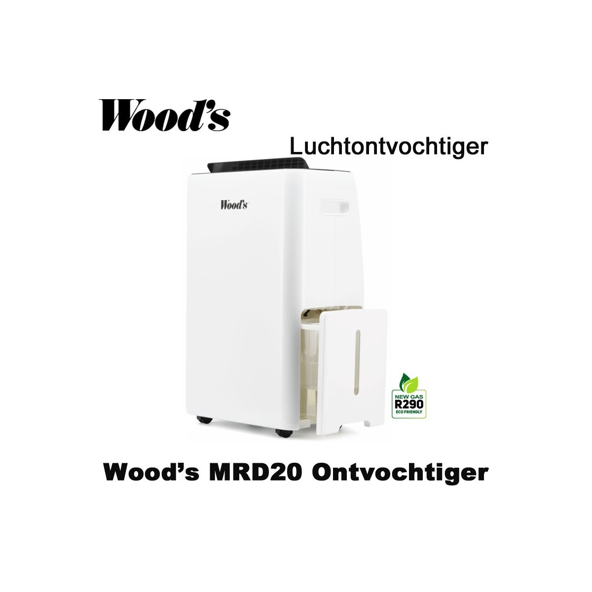 Woods MRD20 Luchtontvochtiger, tot 76 m²|Luchtreinigeronline
