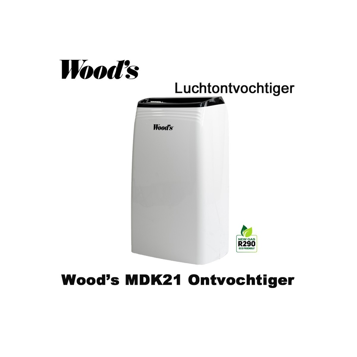 Woods MDK21 Luchtontvochtiger, tot 80 m²|Luchtreinigeronline