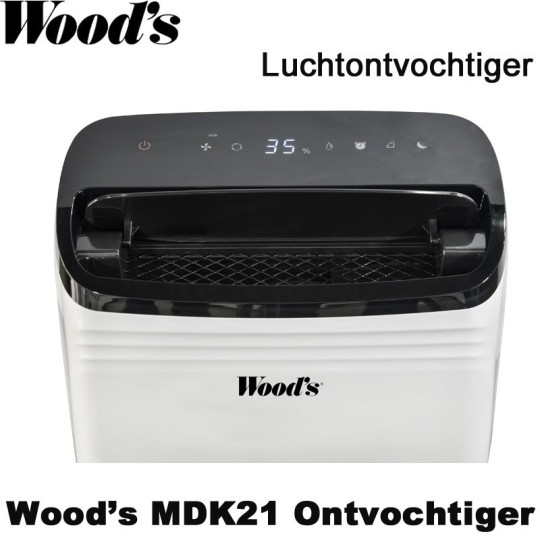 Woods MDK21 Luchtontvochtiger, tot 80 m²|Luchtreinigeronline