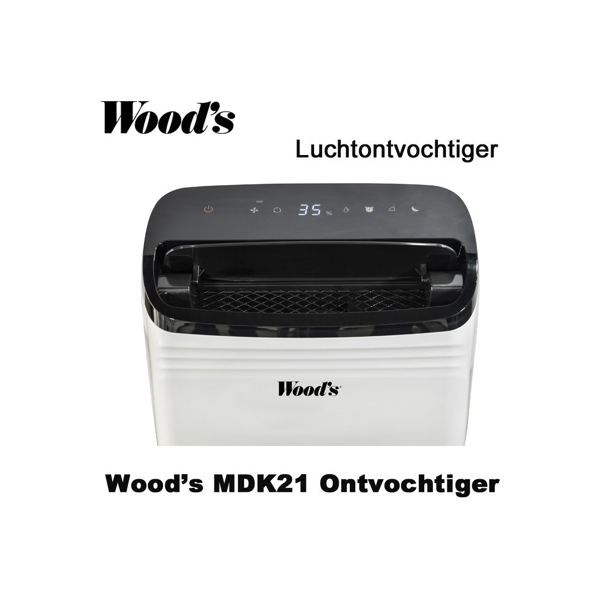 Woods MDK21 Luchtontvochtiger, tot 80 m²|Luchtreinigeronline