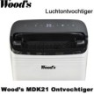 Woods MDK21 Luchtontvochtiger, tot 80 m²|Luchtreinigeronline