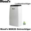 Woods MDK26 Luchtontvochtiger, tot 120 m²|Luchtreinigeronline