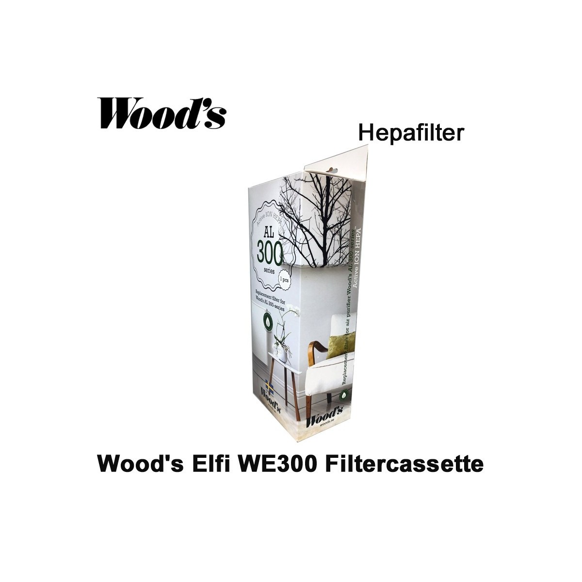 Woods Elfi WE300/310 en AL310 filtercassette|Luchtreinigeronline