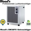 Woods SW38FX professionele luchtontvochtiger, kleur metallic 140 m²|Luchtreinigeronline