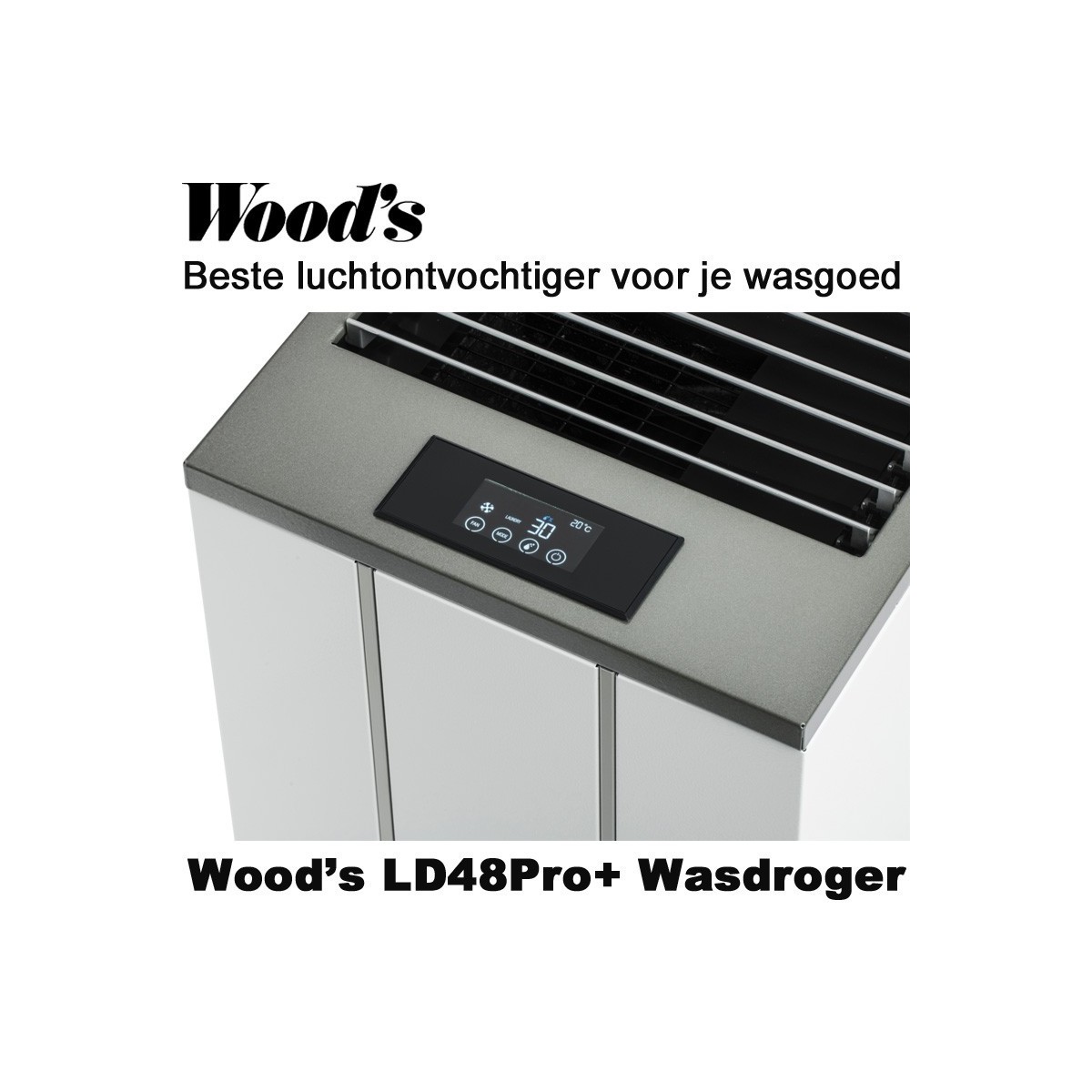 Woods LD48Pro+ Wasdroger & Luchtontvochtiger tot 195 m²|Luchtreinigeronline