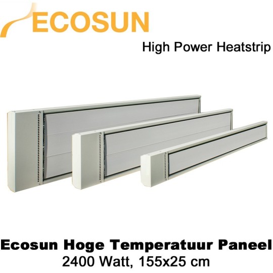 Ecosun hoge temperatuur paneel 2400W, 155x25 cm|Luchtreinigeronline