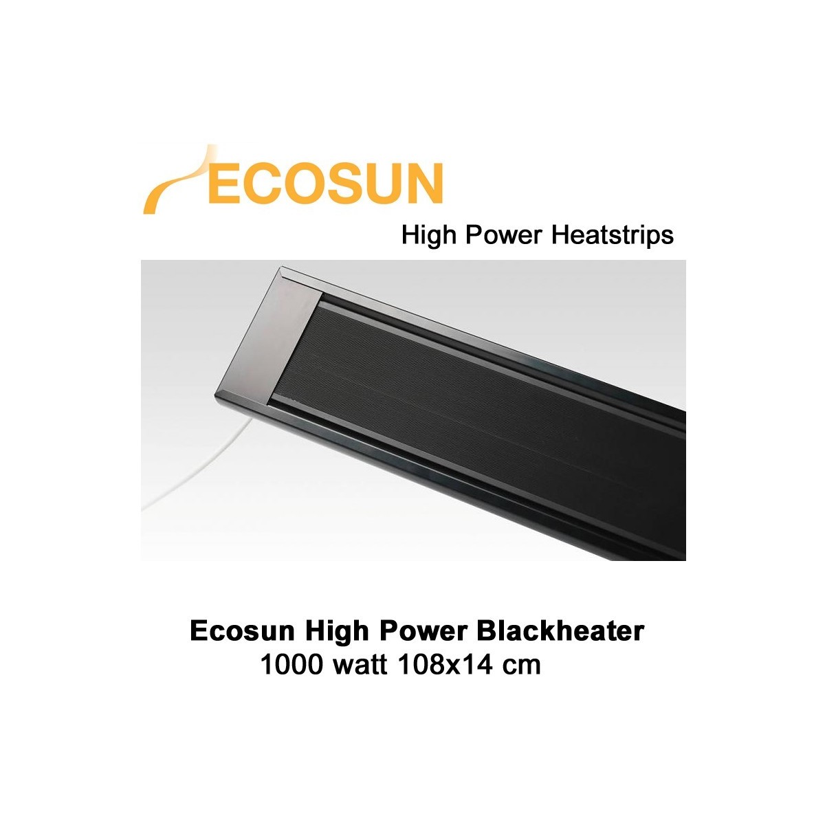 Ecosun high power blackheater 1000 Watt|Luchtreinigeronline