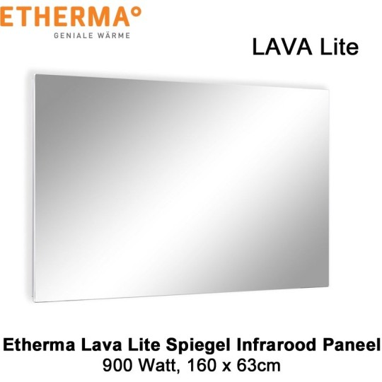 Etherma Lava Lite spiegel infrarood paneel, 900 Watt, 160 x 63 cm|Luchtreinigeronline