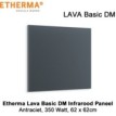Etherma Lava Design Basic DM antraciet infrarood paneel 350 Watt 62 x 62 cm|Luchtreinigeronline