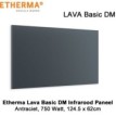 Etherma Lava Design Basic DM antraciet infrarood paneel 750 Watt 124,5 x 62 cm|Luchtreinigeronline