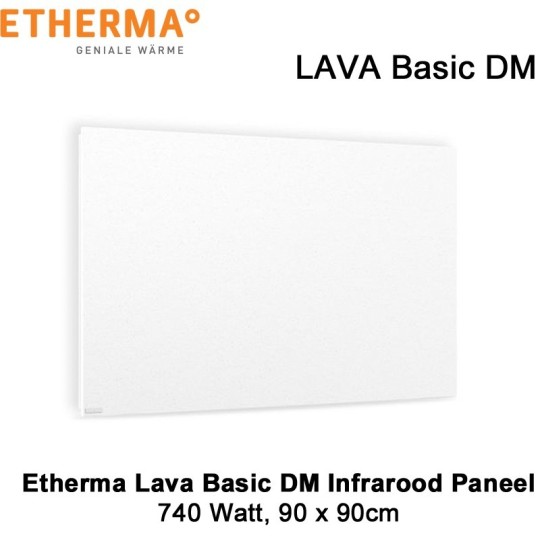 Etherma Lava Design Basic DM infrarood paneel, 740 Watt, 90 x 90 cm|Luchtreinigeronline