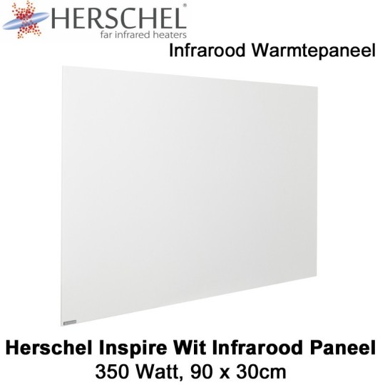 Herschel Inspire wit infrarood paneel 350 Watt, 90 x 30 cm|Luchtreinigeronline
