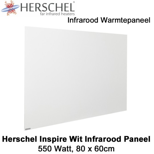Herschel Inspire wit infrarood paneel 550 Watt, 80 x 60 cm|Luchtreinigeronline