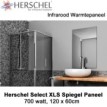 Herschel Select XLS spiegel infrarood paneel 700 Watt 60x120 cm|Luchtreinigeronline