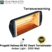 Progetti Heliosa 66 RC Zwart Amberlight terrasverwarmer 2000Watt|Luchtreinigeronline
