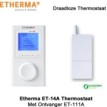 Etherma Lava ET-14A klokthermostaat met ontvanger ET-111A|Luchtreinigeronline