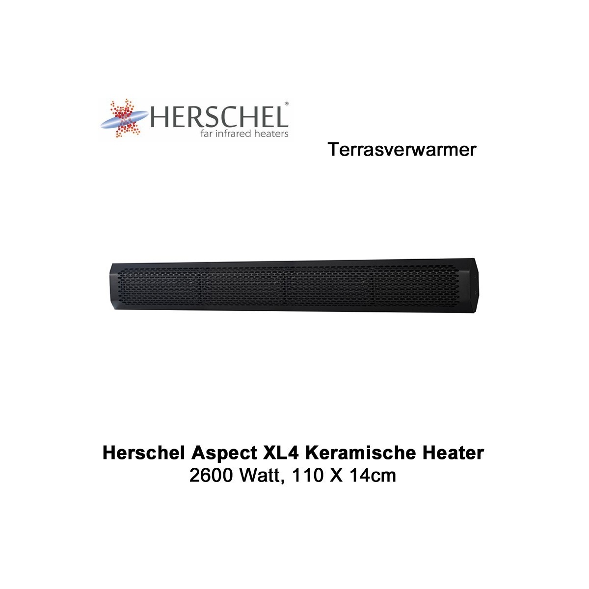 Herschel Aspect XL4 keramische terrasverwarmer 2600 Watt|Luchtreinigeronline