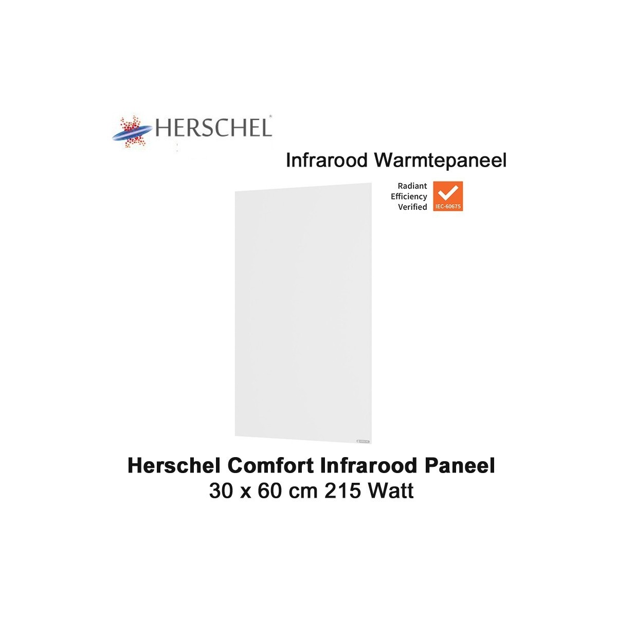 Herschel Comfort infrarood paneel 215 Watt 60 x 30 cm|Luchtreinigeronline