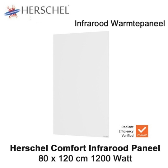 Herschel Comfort infrarood paneel 1200 Watt, 80 x 120 cm|Luchtreinigeronline